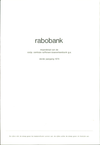 blad 'Rabobank' 1974