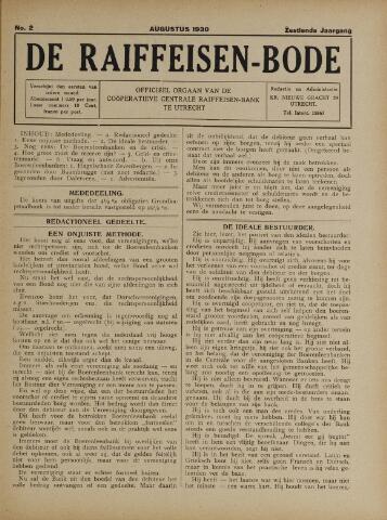 blad 'De Raiffeisen-bode' (CCRB) 1930-08-01