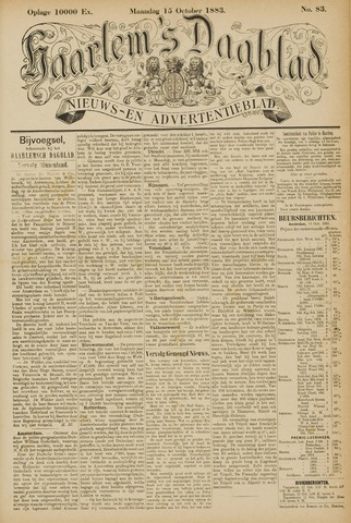 Haarlem's Dagblad 1883-10-15
