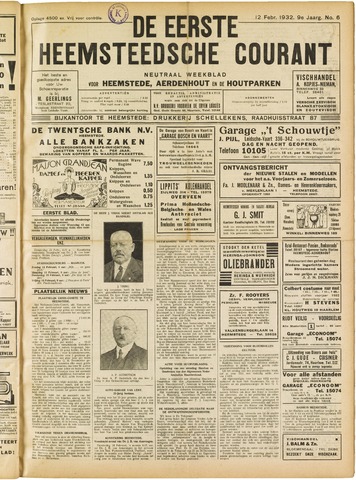 De Eerste Heemsteedsche Courant 1932-02-12