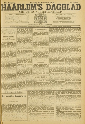 Haarlem's Dagblad 1892-11-19