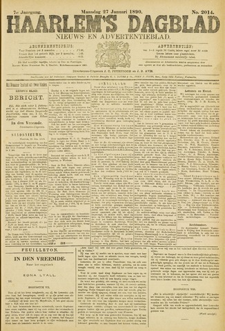 Haarlem's Dagblad 1890-01-27