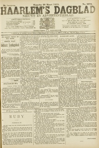 Haarlem's Dagblad 1892-03-28