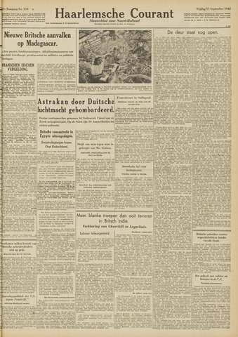 Haarlemsche Courant 1942-09-11