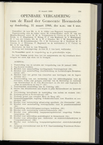 Raadsnotulen Heemstede 1960-03-31
