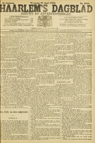 Haarlem's Dagblad 1892-04-27