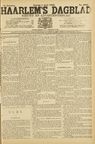 Haarlem's Dagblad 1892-04-05