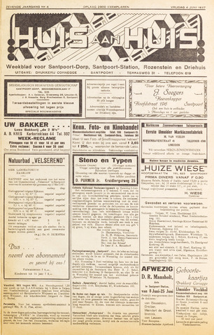 Weekblad Huis aan Huis 1937-06-04