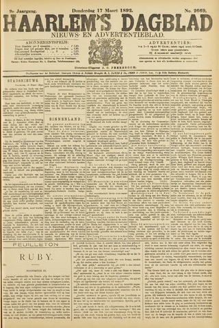 Haarlem's Dagblad 1892-03-17
