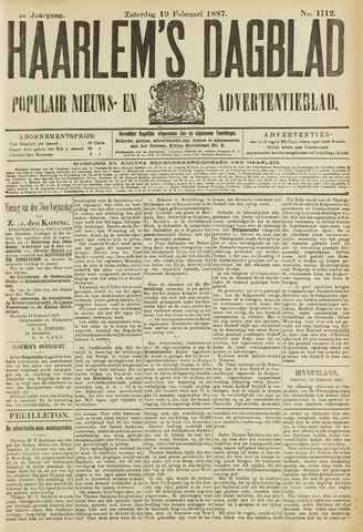 Haarlem's Dagblad 1887-02-19