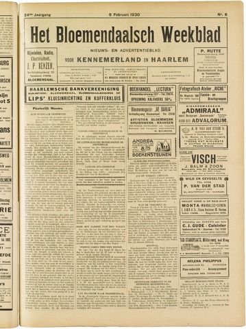 Het Bloemendaalsch Weekblad 1930-02-08