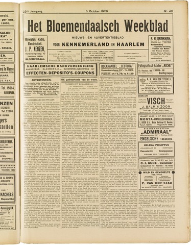 Het Bloemendaalsch Weekblad 1929-10-05