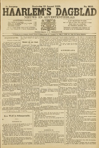 Haarlem's Dagblad 1892-01-21