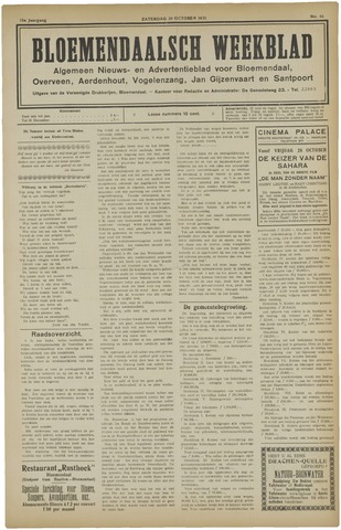 Het Bloemendaalsch Weekblad 1921-10-29