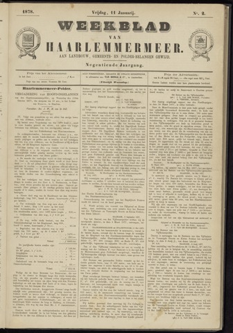 Weekblad van Haarlemmermeer 1878-01-11