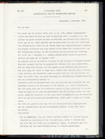 Raadsnotulen Heemstede 1978-12-14
