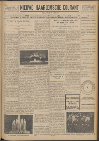Nieuwe Haarlemsche Courant 1929-05-27