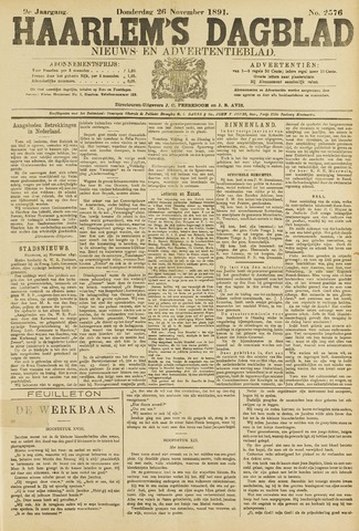 Haarlem's Dagblad 1891-11-26