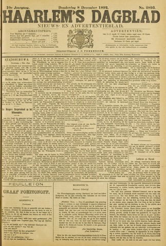 Haarlem's Dagblad 1892-12-08