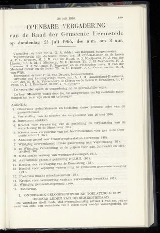 Raadsnotulen Heemstede 1966-07-28