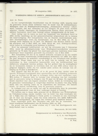 Raadsnotulen Heemstede 1952-08-28