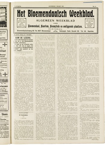 Het Bloemendaalsch Weekblad 1913-03-01