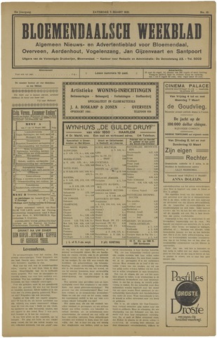 Het Bloemendaalsch Weekblad 1921-03-05