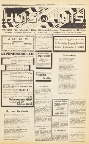 Weekblad Huis aan Huis 1935-08-02