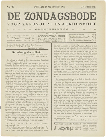 De Zondagsbode voor Zandvoort en Aerdenhout 1914-10-18