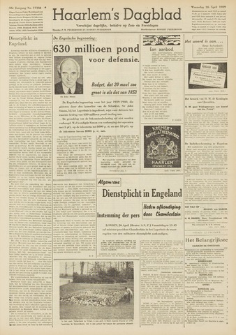 Haarlem's Dagblad 1939-04-26