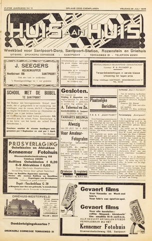 Weekblad Huis aan Huis 1935-07-26