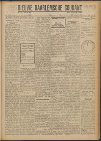 Nieuwe Haarlemsche Courant 1926-09-27