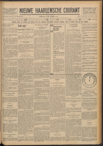 Nieuwe Haarlemsche Courant 1930-10-10