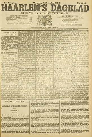 Haarlem's Dagblad 1892-12-07