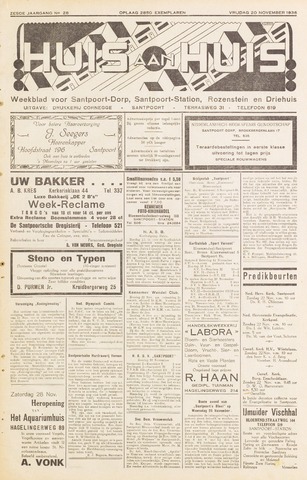 Weekblad Huis aan Huis 1936-11-20