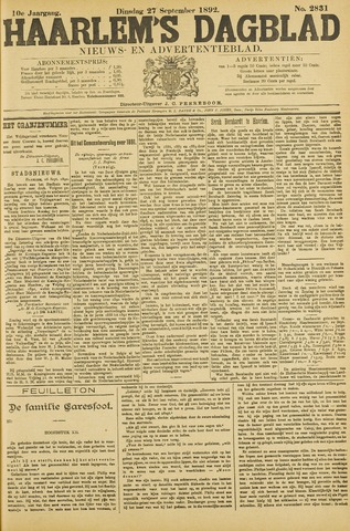 Haarlem's Dagblad 1892-09-27