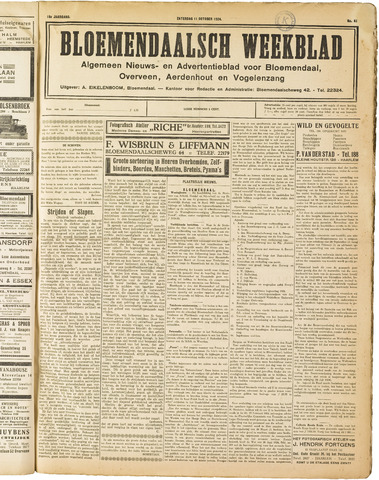 Het Bloemendaalsch Weekblad 1924-10-11