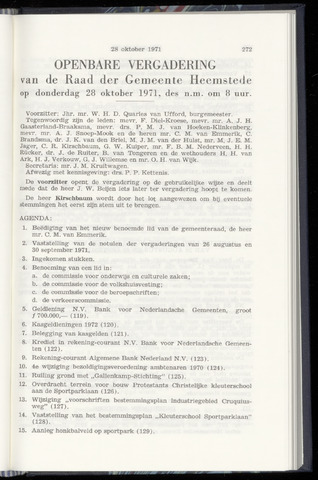 Raadsnotulen Heemstede 1971-10-28