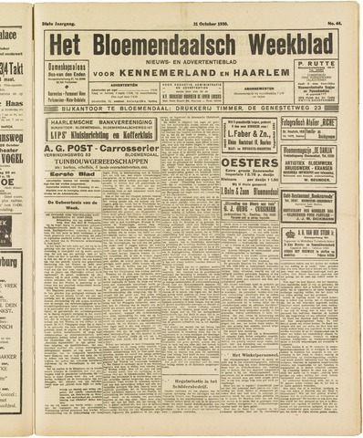 Het Bloemendaalsch Weekblad 1930-10-31