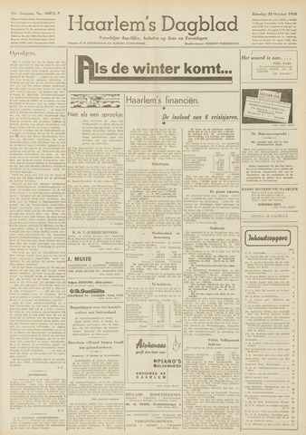 Haarlem's Dagblad 1938-10-22