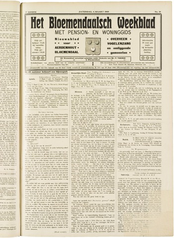 Het Bloemendaalsch Weekblad 1909-03-06