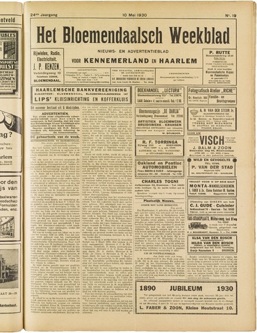 Het Bloemendaalsch Weekblad 1930-05-10