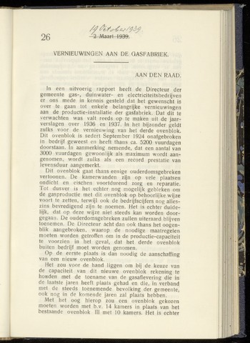 Raadsnotulen Heemstede 1939-10-19