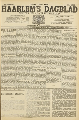 Haarlem's Dagblad 1892-03-01