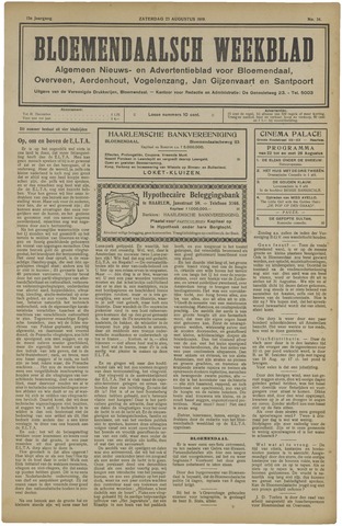Het Bloemendaalsch Weekblad 1919-08-23