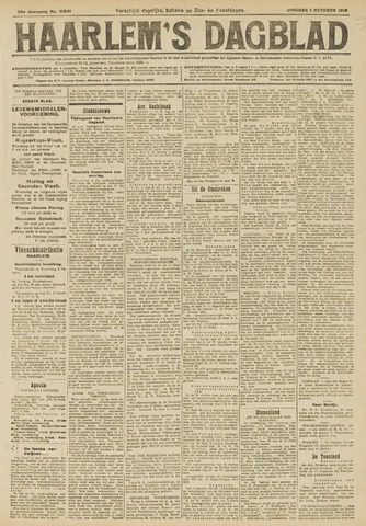 Haarlem's Dagblad 1918-10-01