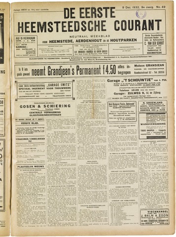 De Eerste Heemsteedsche Courant 1932-12-09