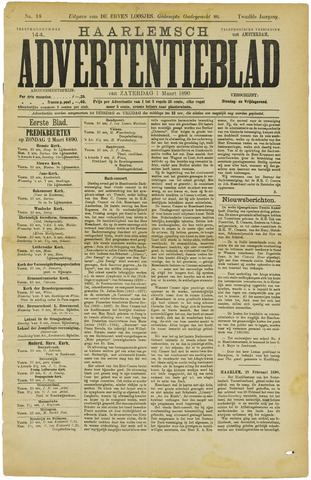 Haarlemsch Advertentieblad 1890-03-01