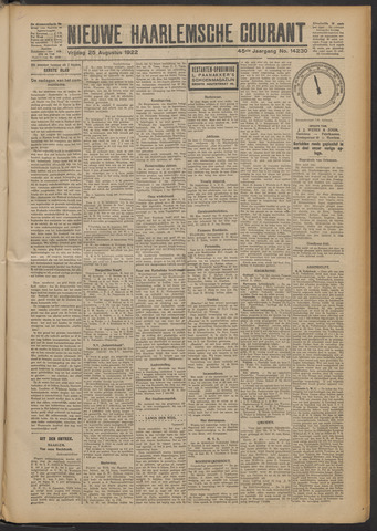 Nieuwe Haarlemsche Courant 1922-08-25