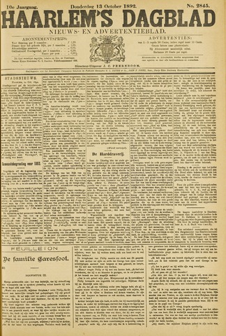 Haarlem's Dagblad 1892-10-13
